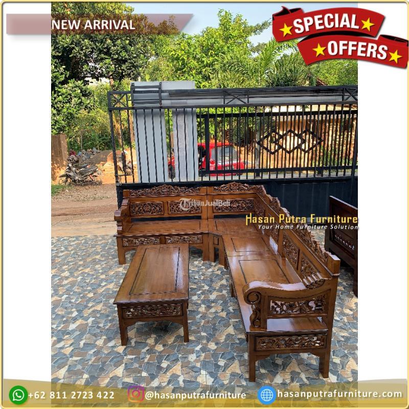 Kursi Tamu Jati Kursi Sofa Jati Ukiran Kursi Tamu Sudut Jati Ukiran
