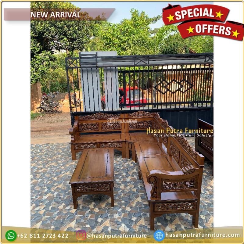 Kursi Tamu Jati Kursi Sofa Jati Ukiran Kursi Tamu Sudut Jati Ukiran