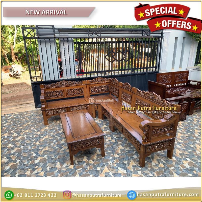 Kursi Tamu Jati Kursi Sofa Jati Ukiran Kursi Tamu Sudut Jati Ukiran