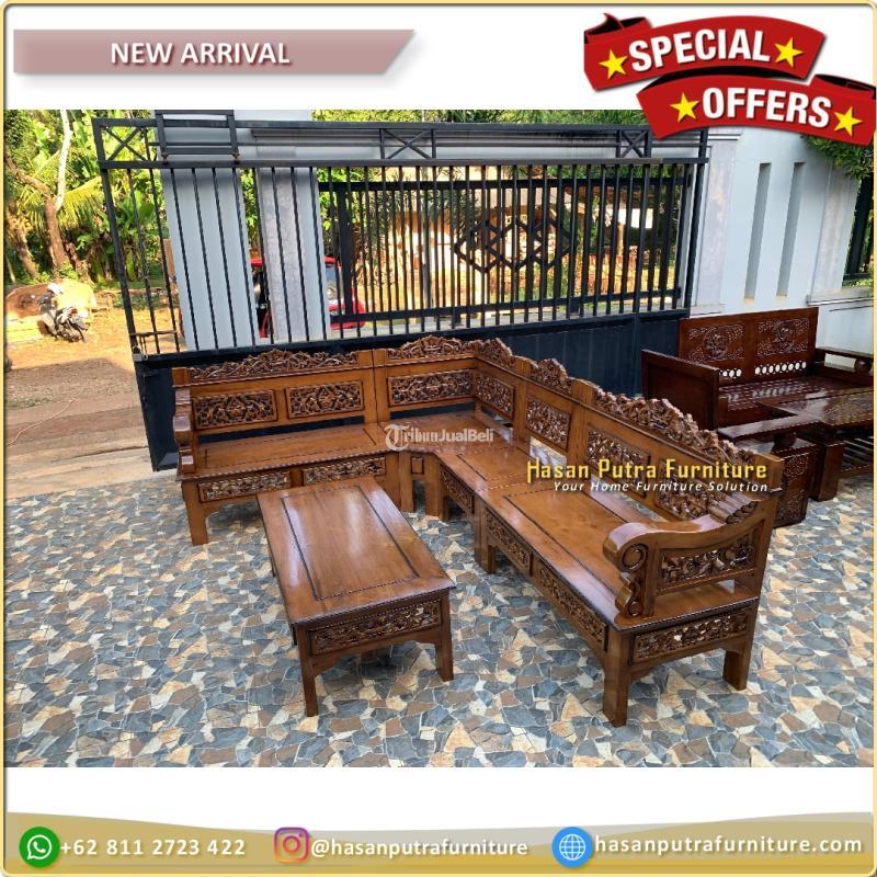 Kursi Tamu Jati Kursi Sofa Jati Ukiran Kursi Tamu Sudut Jati Ukiran