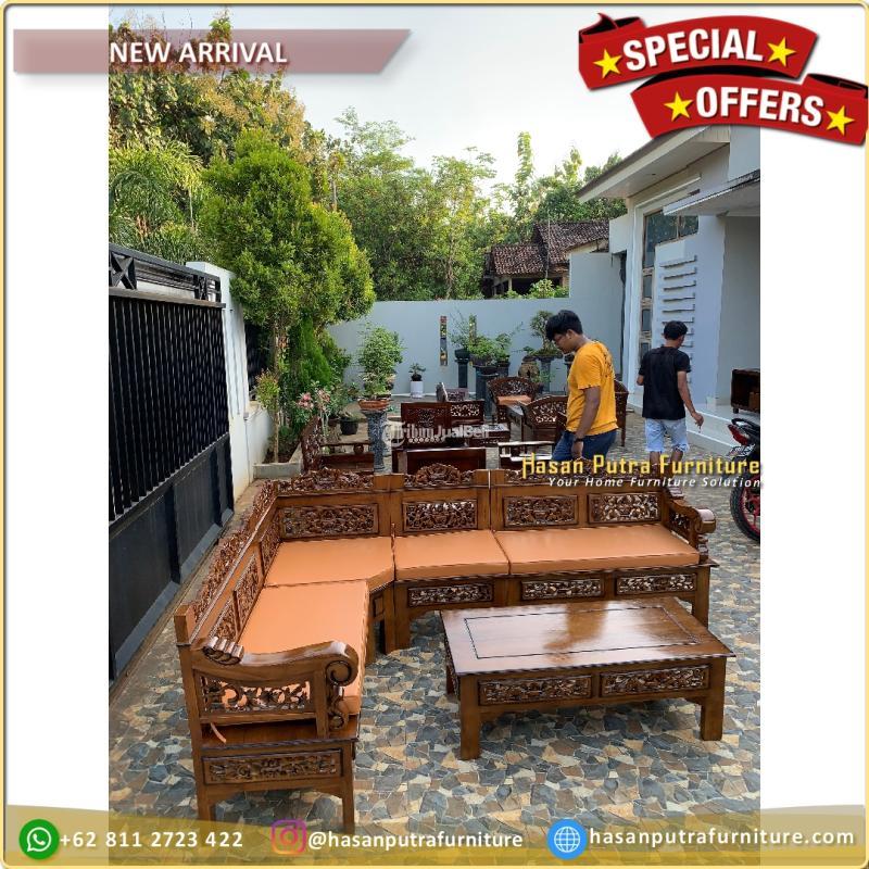 Kursi Tamu Sudut Dan Busa Kursi Sudut Ukiran Jepara