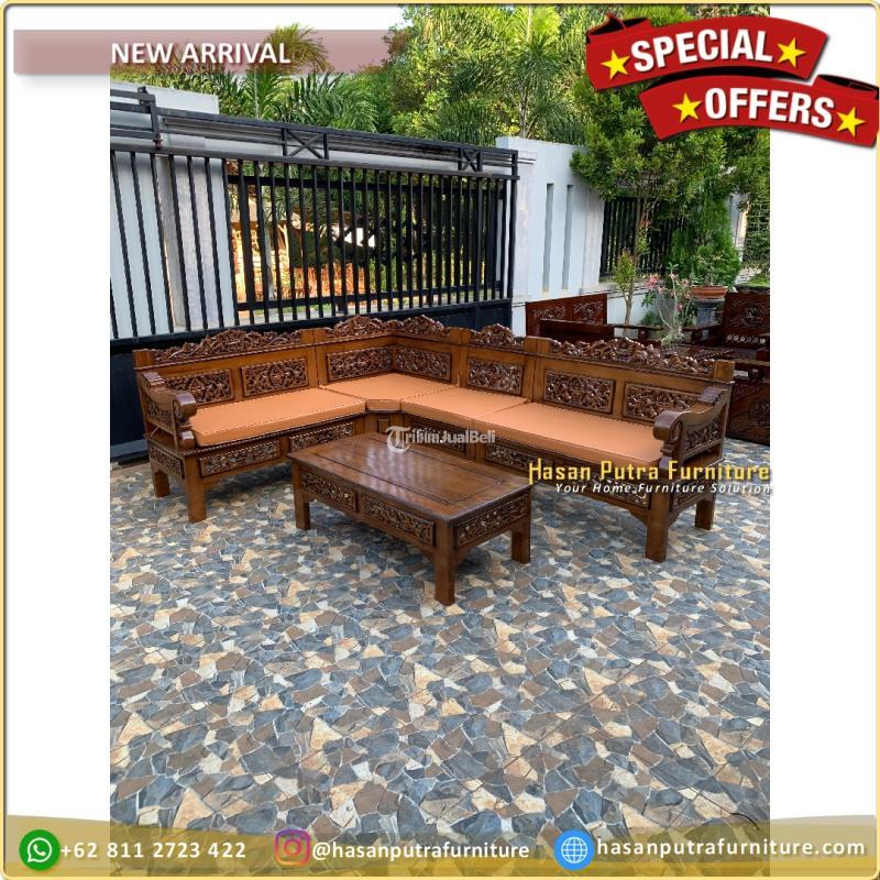 Kursi Tamu Sudut Dan Busa Kursi Sudut Ukiran Jepara