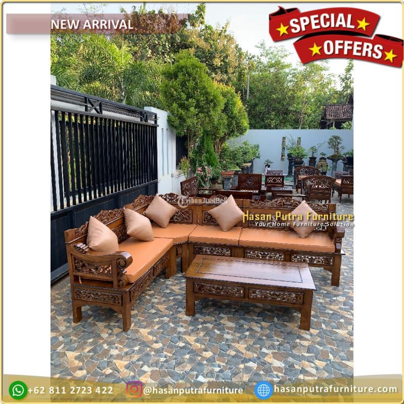 Kursi Tamu Sudut Dan Busa Kursi Sudut Ukiran Jepara