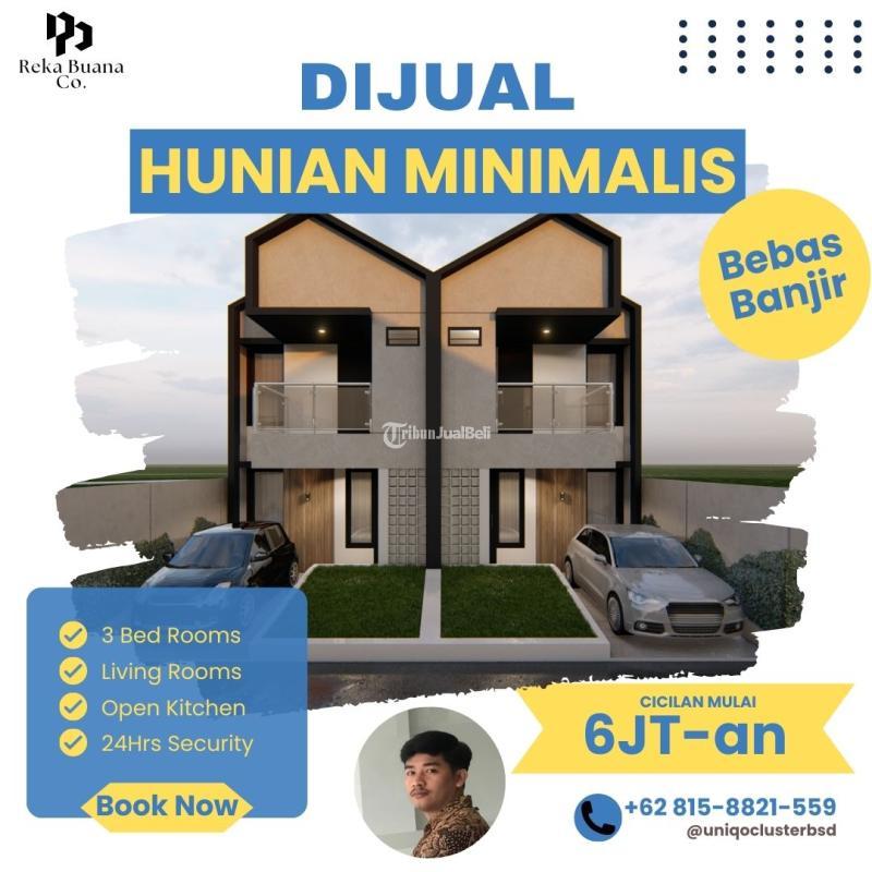 Rumah 2 Lantai Cicilan 6 Jutaan Bebas Banjir di Serpong 10 Menit Toll