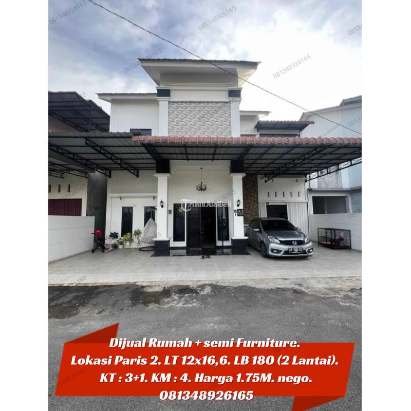 Rumah 2 lantai paris 2 siap huni