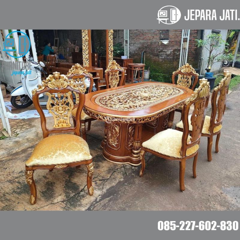 Meja Makan Ukir Jepara Mewah