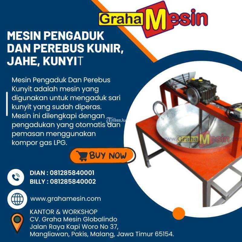 TERBAIK Mesin Pengaduk Dan Perebus Kunir, Jahe, Kunyit mesin yang digunakan untuk mengaduk sari kunyit yang sudah diperas. Hub 081285840002 (billy)