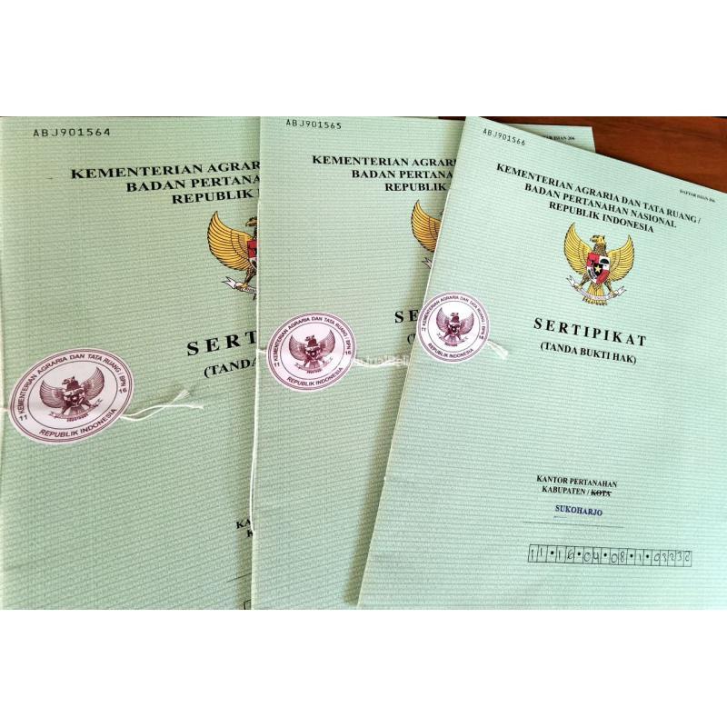 Dijual Tanah Pekarangan Siap Bangun Luas 114m Lokasi Strategis - Sukoharjo Jawa Tengah