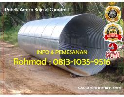 Aramco Corrugated Steel Pipe Pipa Baja Bergelombang Gorong Gorong Baja Guardrail - Pekanbaru