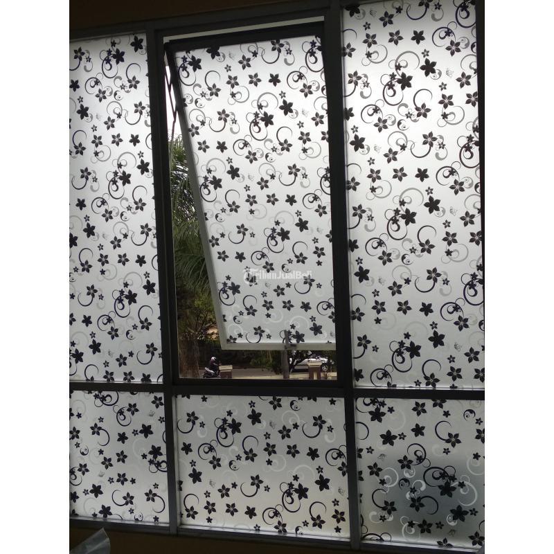 Kaca film sandblast, kaca film riben rumah