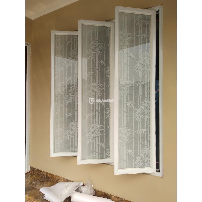 Kaca film sandblast, kaca film riben rumah