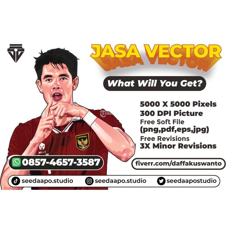Jasa Vector Art Portrait Cartoon Design Adobe Ilustrator Terbaik
