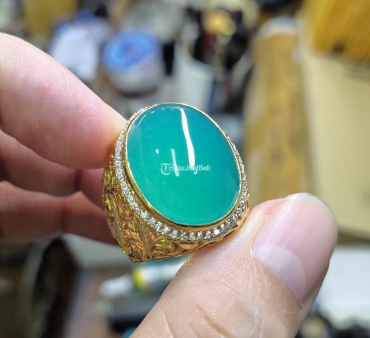 Batu Bacan Doko Relaxa Super HQ BC080 Giwang Body Kaca Klimis Ikatan Perak - Jakarta Pusat