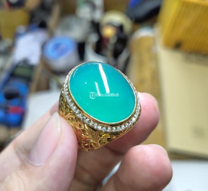 Batu Bacan Doko Relaxa Super HQ BC080 Giwang Body Kaca Klimis Ikatan Perak - Jakarta Pusat