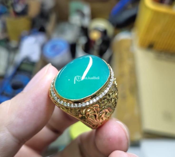 Batu Bacan Doko Relaxa Super HQ BC080 Giwang Body Kaca Klimis Ikatan Perak - Jakarta Pusat