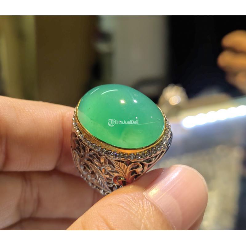 Batu Bacan Doko Relaxa Super HQ BC082 Body Kaca Super Klimis Giwang Ikatan Perak