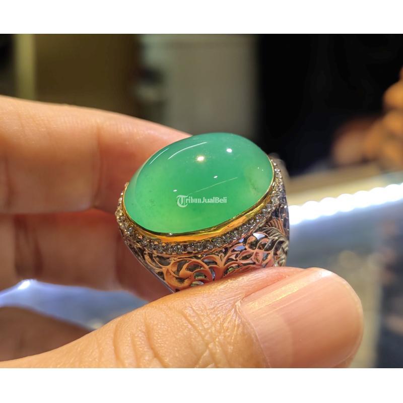Batu Bacan Doko Relaxa Super HQ BC082 Body Kaca Super Klimis Giwang Ikatan Perak