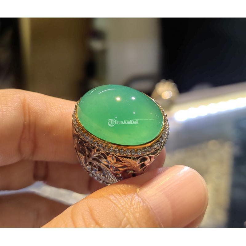 Batu Bacan Doko Relaxa Super HQ BC082 Body Kaca Super Klimis Giwang Ikatan Perak