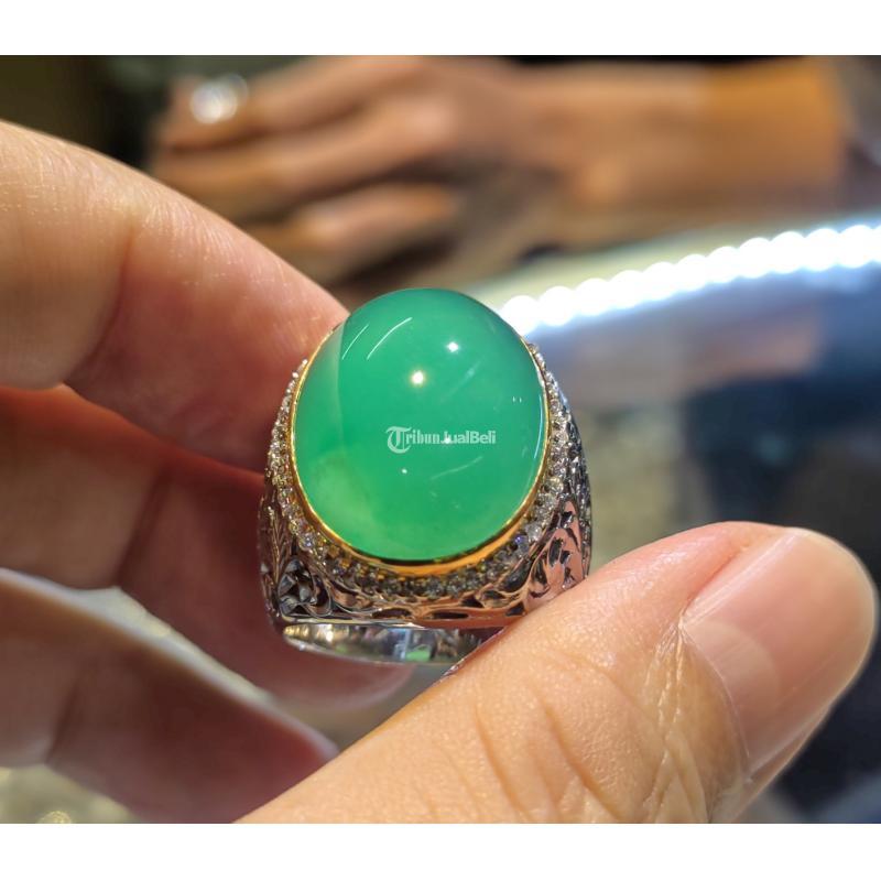 Batu Bacan Doko Relaxa Super HQ BC082 Body Kaca Super Klimis Giwang Ikatan Perak