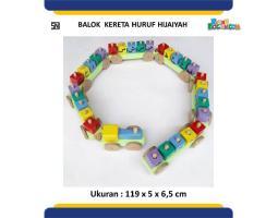 Mainan Edukasi Anak Muslim Balok Kereta Hijaiyah 0821.3704.9901