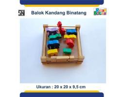 Mainan Balok Kayu Edukatif Kandang Hewan - Yogyakarta