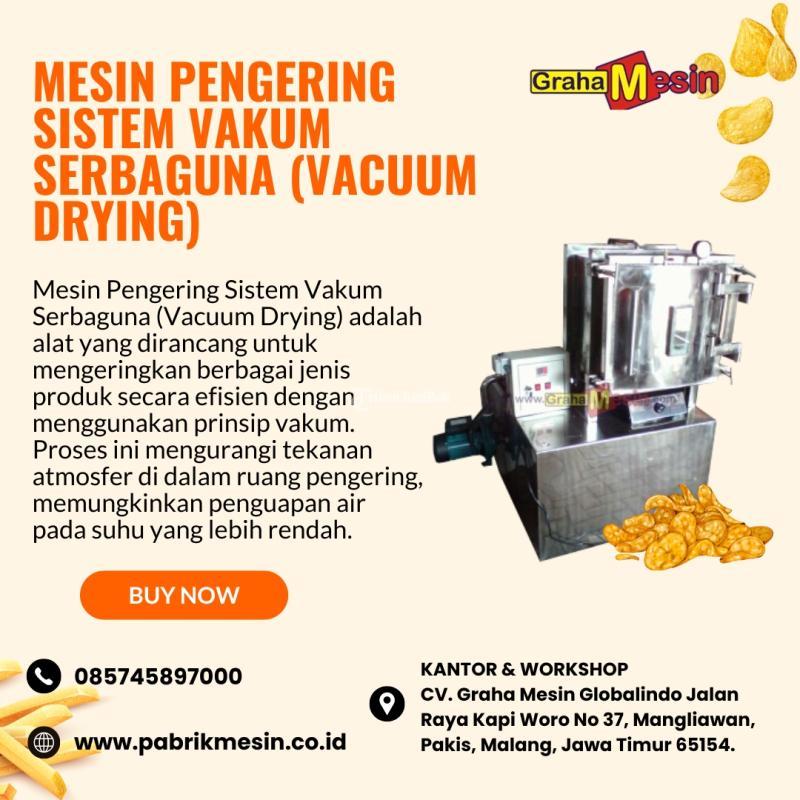 Mesin Pengering Sistem Vakum Serbaguna Vacuum Drying kapasitas 10Kg - Malang