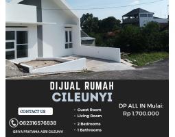 Dijual Rumah Baru Minimalis di Cileunyi Bandung Timur, 2 KT, Dekat Wisata Batu Kuda - Bandung