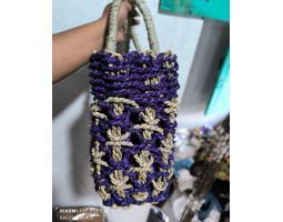 Seagrass Bag Ungu Bunga Cantik - Bangli