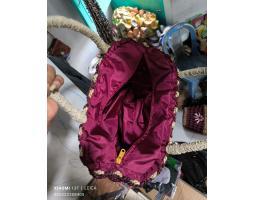 Strawbag Warna Merah Natural - Buleleng