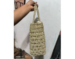 Summer Bag Natural Warna Cream dan Ungu - Jembrana