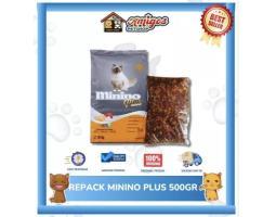 Repack Makanan Kucing Merk Minino Plus 500 gr Amigos Petshop - Makassar 