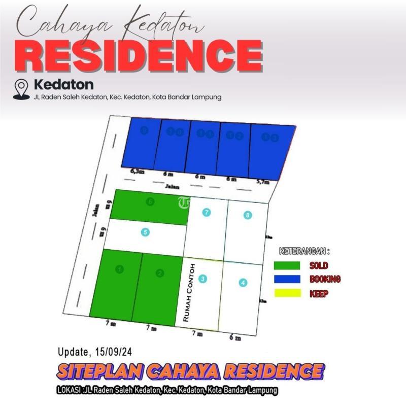 Dijual Rumah Perumahan Syariah Startegis 2KT 2KM SHM Di Kedaton Way Halim - Bandar Lampung