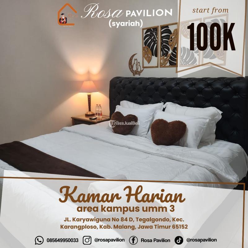 Disewakan Kamar Harian 100 Ribuan Rosa Pavilion Fasilitas Lengkap - Malang