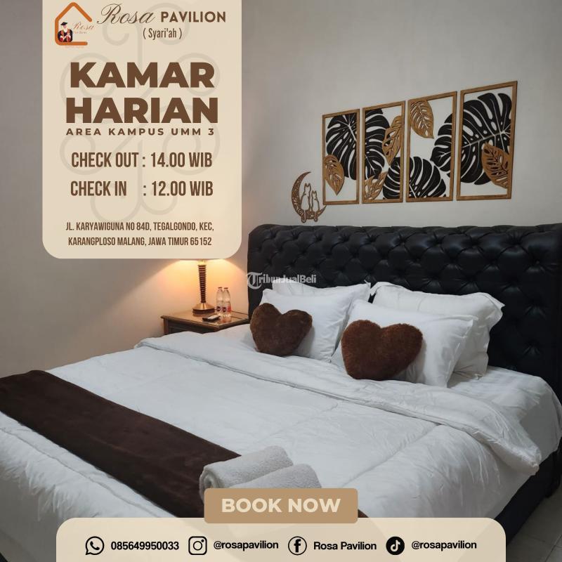 Disewakan Kamar Harian Syariah Rosa Pavilion Dekat UMM 3 - Malang