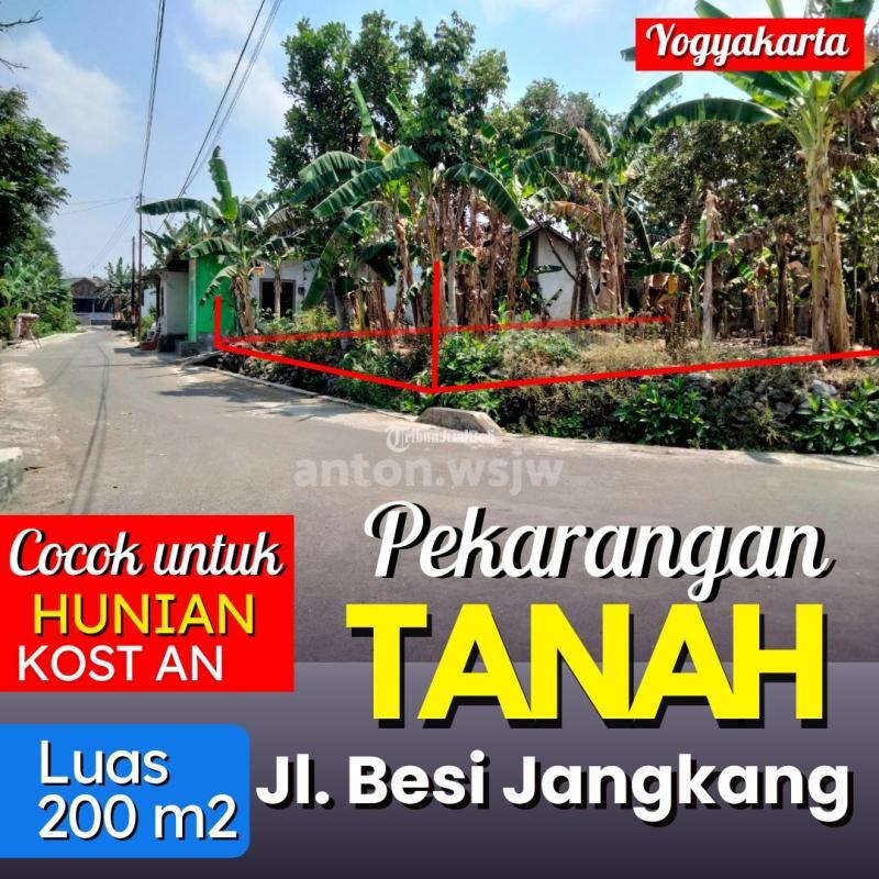 Dijual Tanah Bagus Jogja Jalan Besi Jangkang Lt 200 m2 Ld 10 m SHM - Sleman