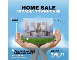 Dijual Rumah 2 Lantai di Arcadia Townhouse Akses Tol Baros  KCIC Padal - Bandung Barat 