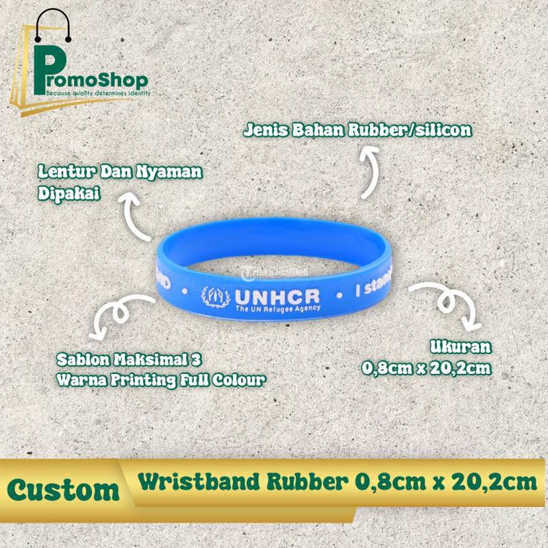 Cetak Gelang Karet Tiket Konser Wristband Bahan Rubber 0,8cm x 20,2cm Percetakan - Surabaya