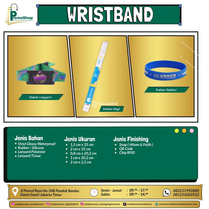 Cetak Gelang Karet Tiket Konser Wristband Bahan Rubber 0,8cm x 20,2cm Percetakan - Surabaya