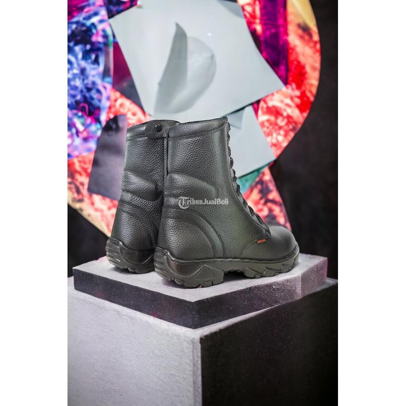 Terlaris Safety Shoes Tanpa Tali Kulit Sapi Asli - Semarang Kota