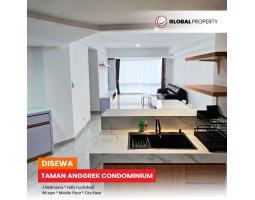 Disewakan Apartemen Bekas Luas 88 m2 2KT 1KM Siap Huni, Taman Anggrek Condominium 2 Bedroom, Fully Furnished, Middle Floor - Jakarta Barat