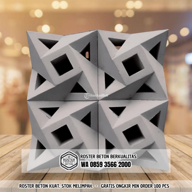 Roster Beton Motif Kincir Warna Abu Abu Terlaris - Blitar