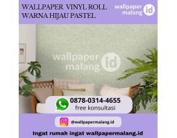 Wallpaper Vinyl Roll Warna Hijau Pastel - Malang Kota