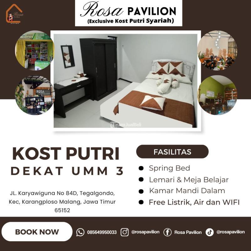 Disewakan Kost Putri Dekat UMM 3 Bulanan Murah - Malang 