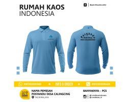 Kaos Polo Warna Biru - Bengkayang 