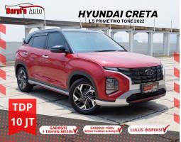 Mobil Hyndai Creta Prime 1.5 Two Tone Panoramik Tahun202 Warna Merah - Jakarta Utara