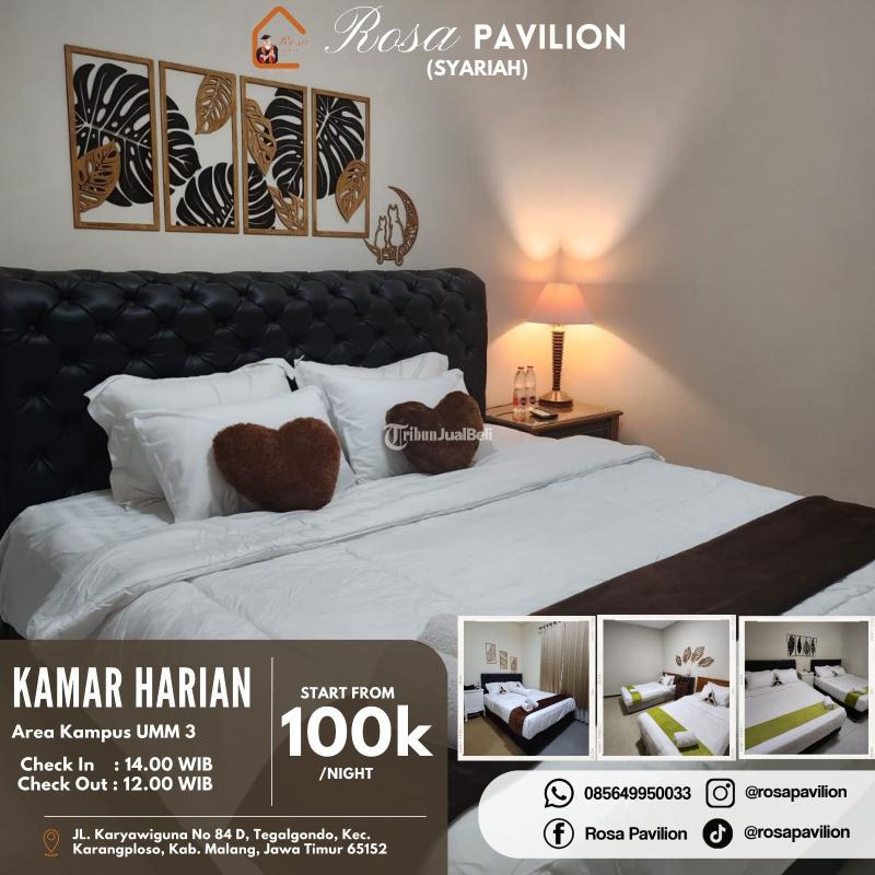 Disewakana Penginapan 100 Ribuan untuk Umum Syariah - Malang