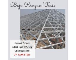 Pengerjaan Atap Rumah Rangka Baja RIngan Tasso - Banjarbaru 