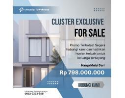 Dijual Rumah Arcadia Townhouse Cipageran 3KT 2KM SHM, Strategis One Gate, Cicilan Ringan - Cimahi