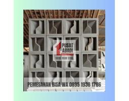 Termurah Roster Beton Motif Petir untuk Pagar Dinding Teras di Sukadana - Ciamis