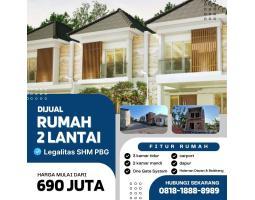 Dijual Rumah 2 Lantai Baru Modern Dekat Jl Imogiri Timur Giwangan Jogja Bisa KPR SHM - Bantul 